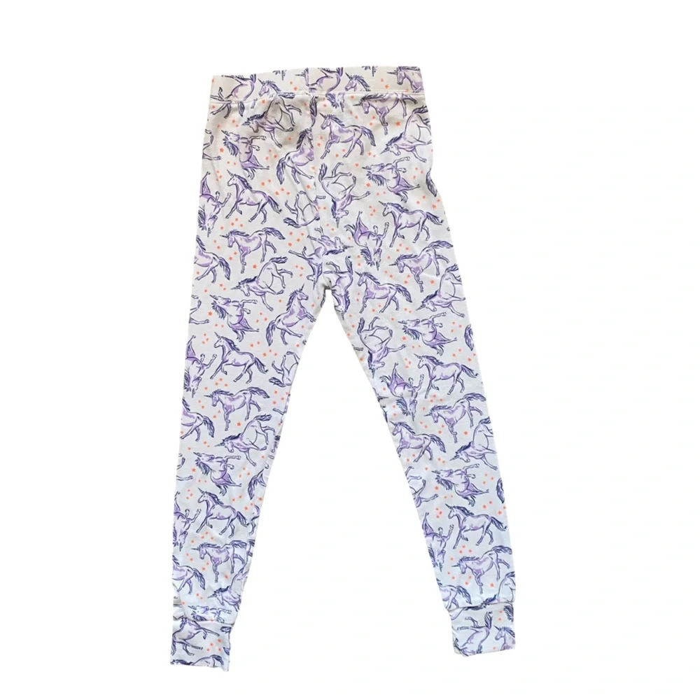 GAP Kids Pajama Set with Purple Unicorns - Size 10